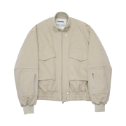 Haleine 3D Faux Suede Bomber Blouson Cream (VJ309)