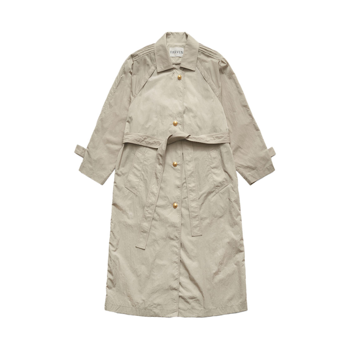 FV25A_CT01CO000 FARVEN Fence Trench Coat Cobblestone