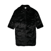 (W) Nike NSW Faux Fur AOP Long Jacket Black - Asia