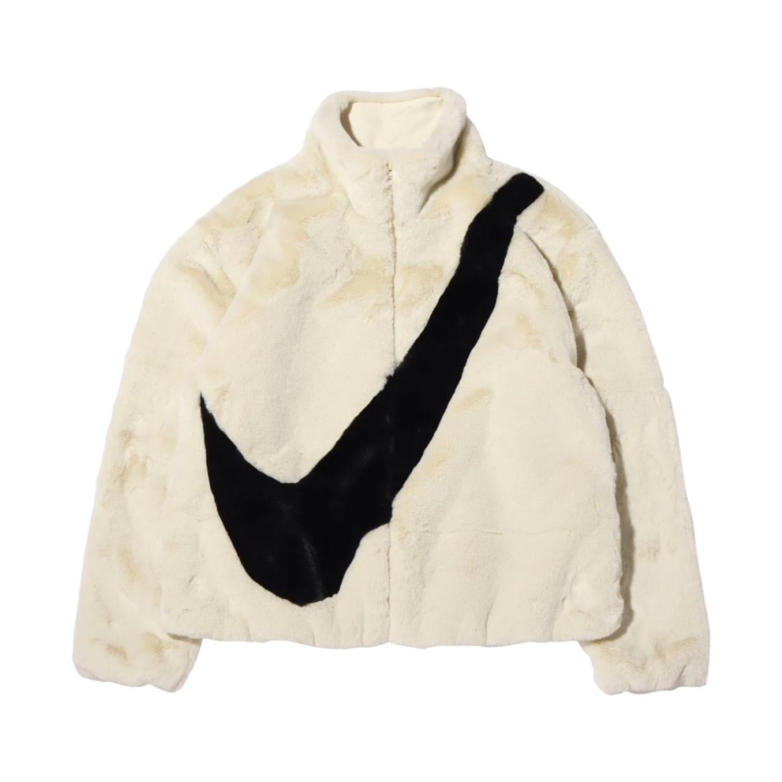 (W) 나이키 NSW 포우 퍼 자켓 파슬 - 아시아((W) Nike NSW Faux Fur Jacket Fossil - Asia)