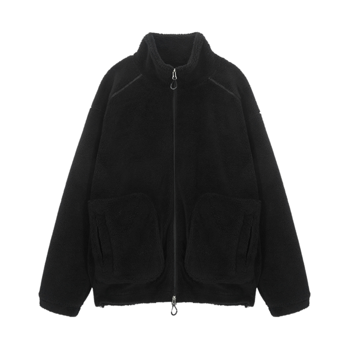 (W) 마뗑킴 마뗑 플리스 하이 넥 점퍼 블랙((W) Matin Kim Matin Fleece High Neck Jumper Black) - 2