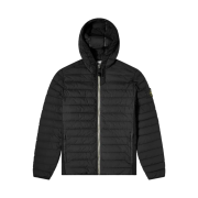 Stone Island 44525 Loom Woven Down Chambers Stretch Nylon-TC Jacket Black - 21SS