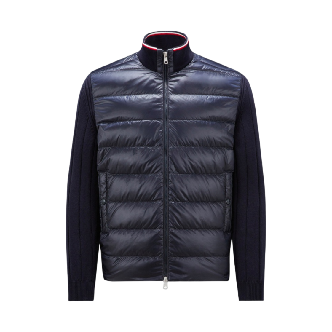 I2-091-9B00001-M1509-742 Moncler Padded Cotton Cardigan Navy Blue - 23FW
