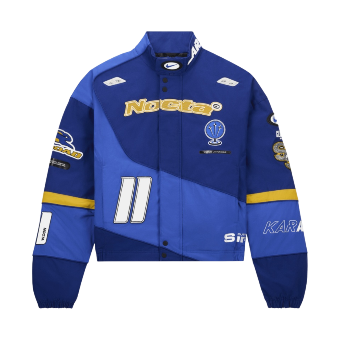 나이키 x 드레이크 녹타 x 카아르데로또모빌 레이싱 자켓 딥 로얄 블루 (FD2194-455)(Nike x Drake Nocta x Kar L'Art De L'Automobile Racing Jacket Deep Royal Blue (FD2194-455))