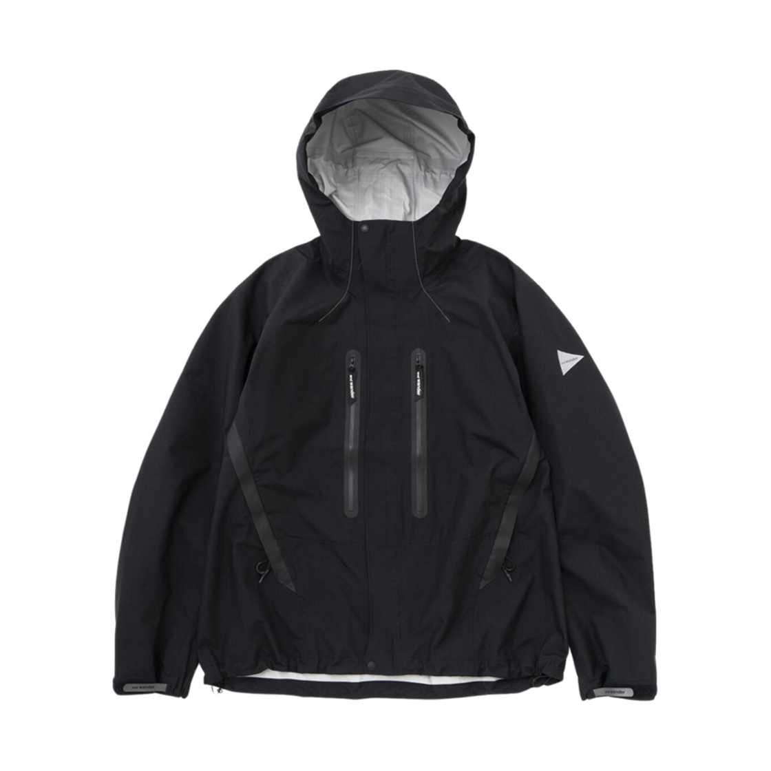 앤드 원더 2.5L 하이커 레인 자켓 블랙(And Wander 2.5L Hiker Rain Jacket Black)