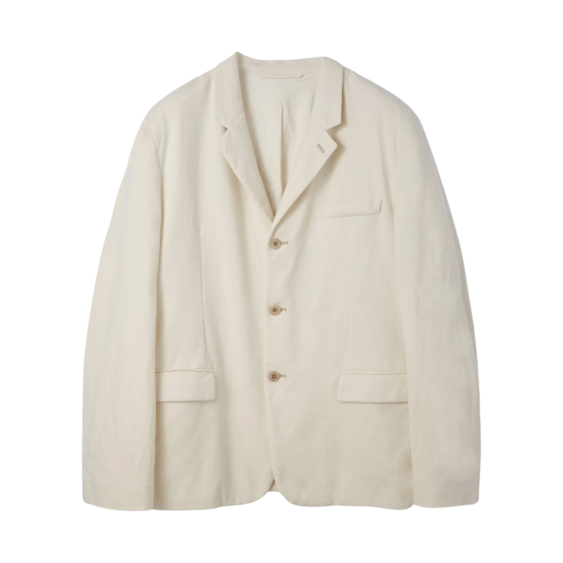 르메르 코튼 비스코스 3 버튼 자켓 라이트 크림(Lemaire Cotton Viscose 3 Buttons Jacket Light Cream) - 1
