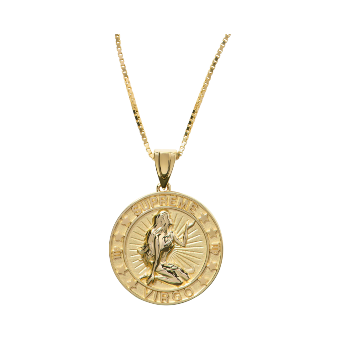 슈프림 x 제이콥 앤 코 14K 골드 조디악 펜던트 골드 버고 - 24FW(Supreme x Jacob & Co. 14K Gold Zodiac Pendant Gold Virgo - 24FW)
