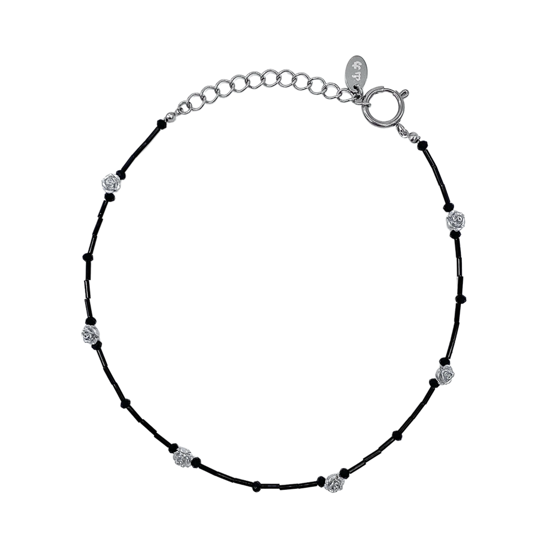 산리 실버 로즈 초커(SANLI Silver Rose Choker)