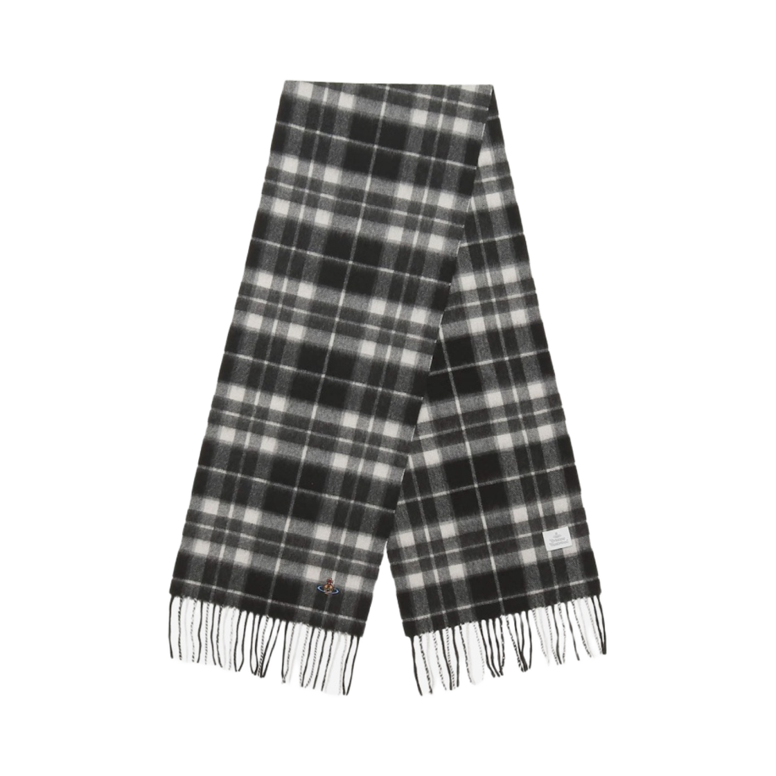비비안 웨스트우드 타탄 캐시미어 머플러 블랙(Vivienne Westwood Tartan Cashmere Muffler Black) - 1