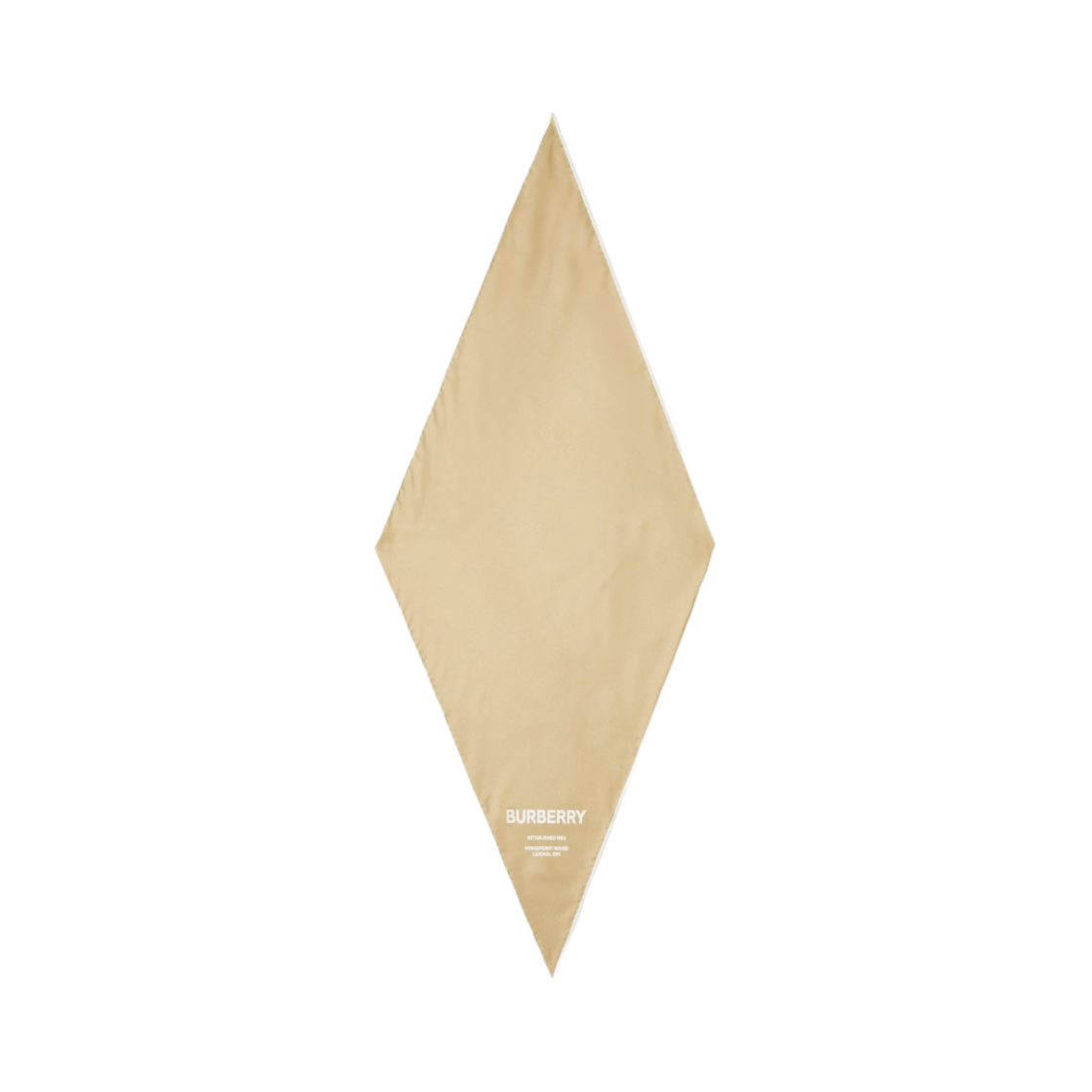 버버리 호스페리 프린트 실크 다이아몬드 쉐입 스카프 아카이브 베이지(Burberry Horseferry Print Silk Diamond Shaped Scarf Archive Beige) - 2