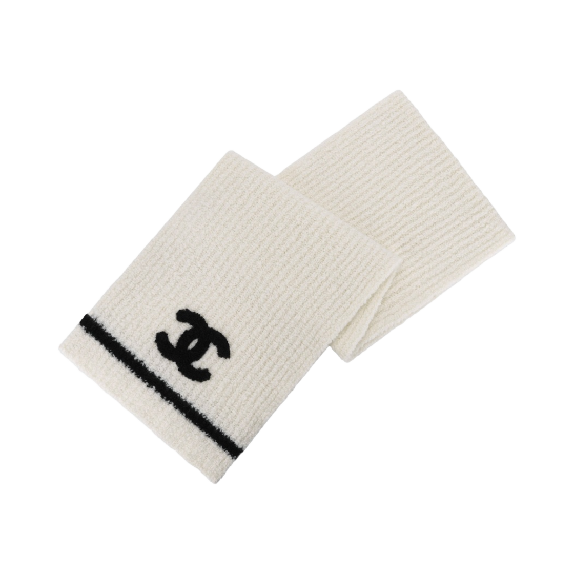 AA9423-B13856-NQ766 (W) Chanel Scarf Cashmere & White Black - #2
