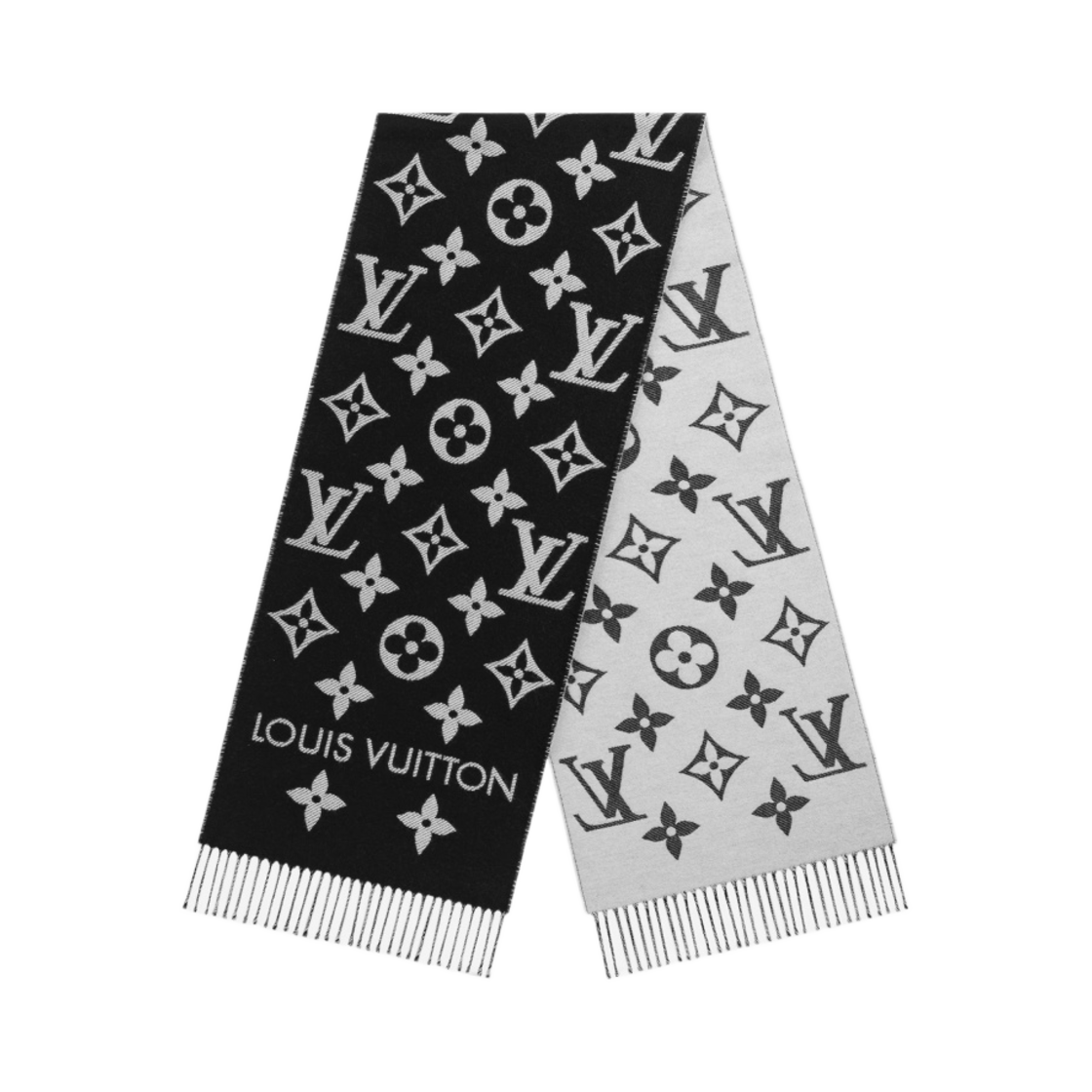 (W) 루이비통 LV 에센셜 머플러 블랙((W) Louis Vuitton LV Essential Muffler Black)