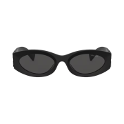 (W) Miu Miu Glimpse Sunglasses Slate Grey Lenses Opaque Black Acetate