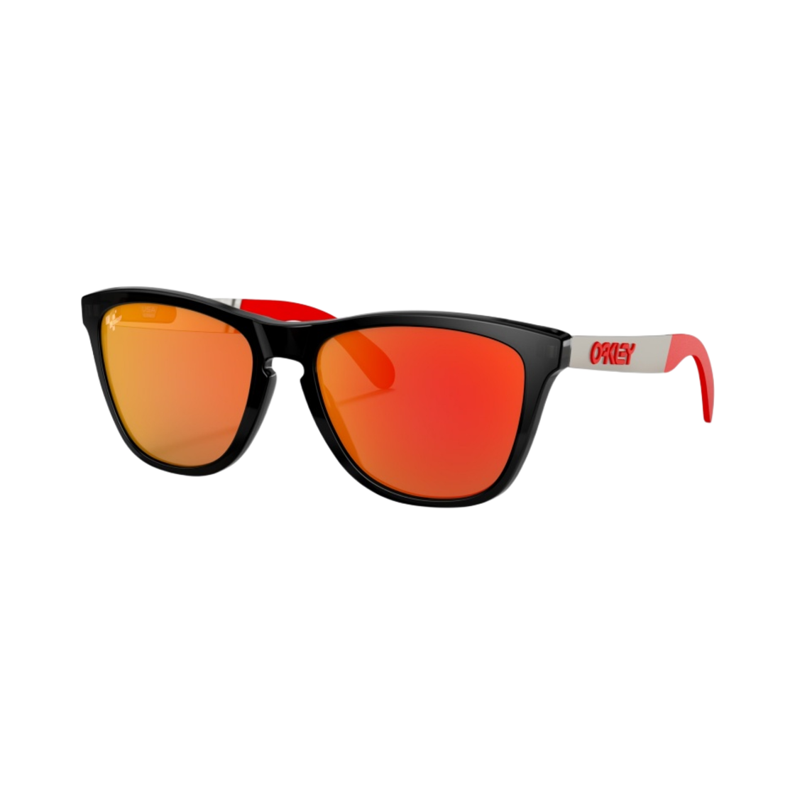 오클리 x 모토GP 프로그스킨 믹스 매트 블랙 잉크 프레임 프리즘 루비 렌즈 하이 브릿지 핏(Oakley x MotoGP Frogskins Mix Matte Black Ink Frame Prizm Ruby Lenses High Bridge Fit) - 1