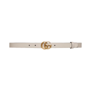 (W) Gucci GG Marmont Thin Belt Light Grey Suede