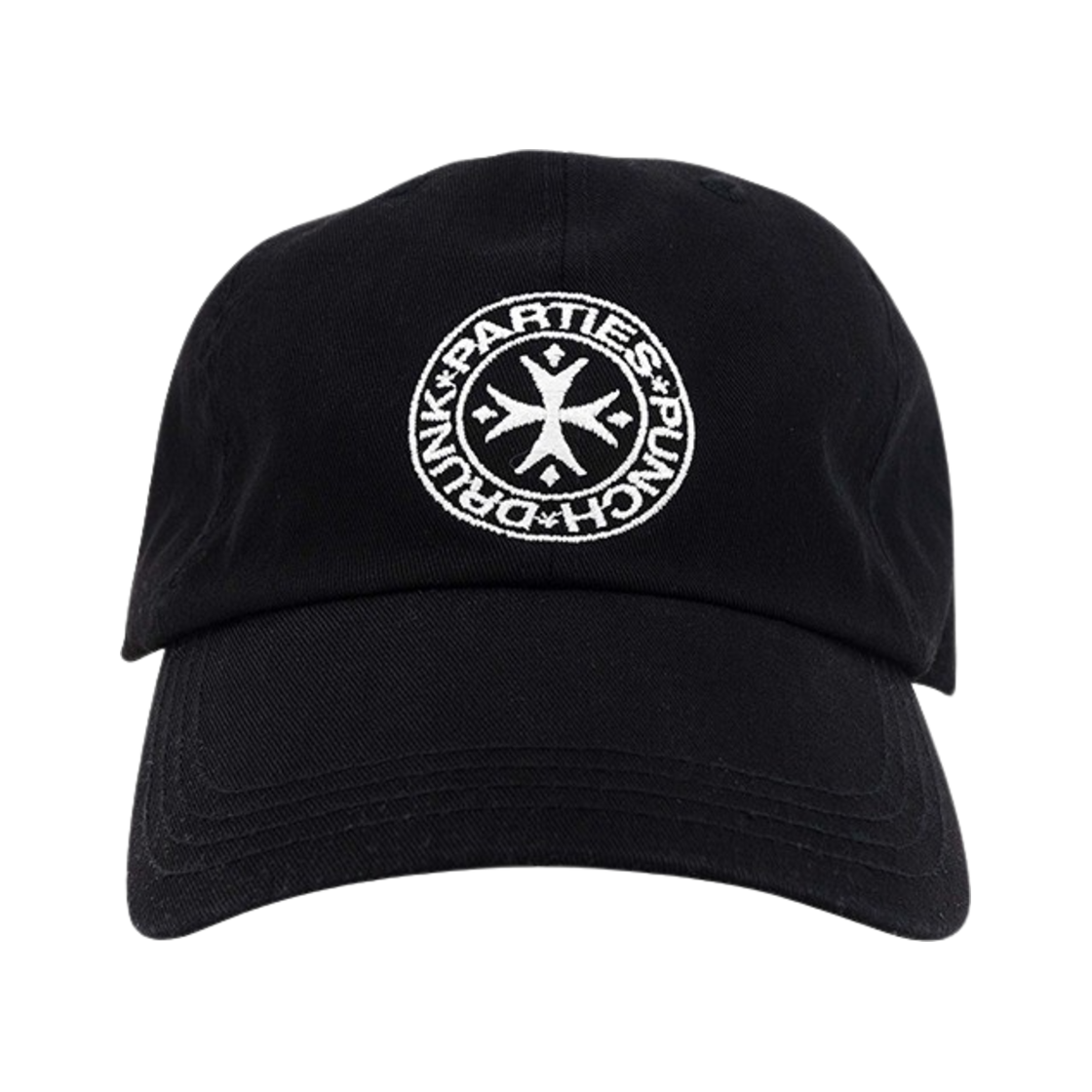 PDPCP03BK Punch Drunk Parties Circle Logo Cap Black