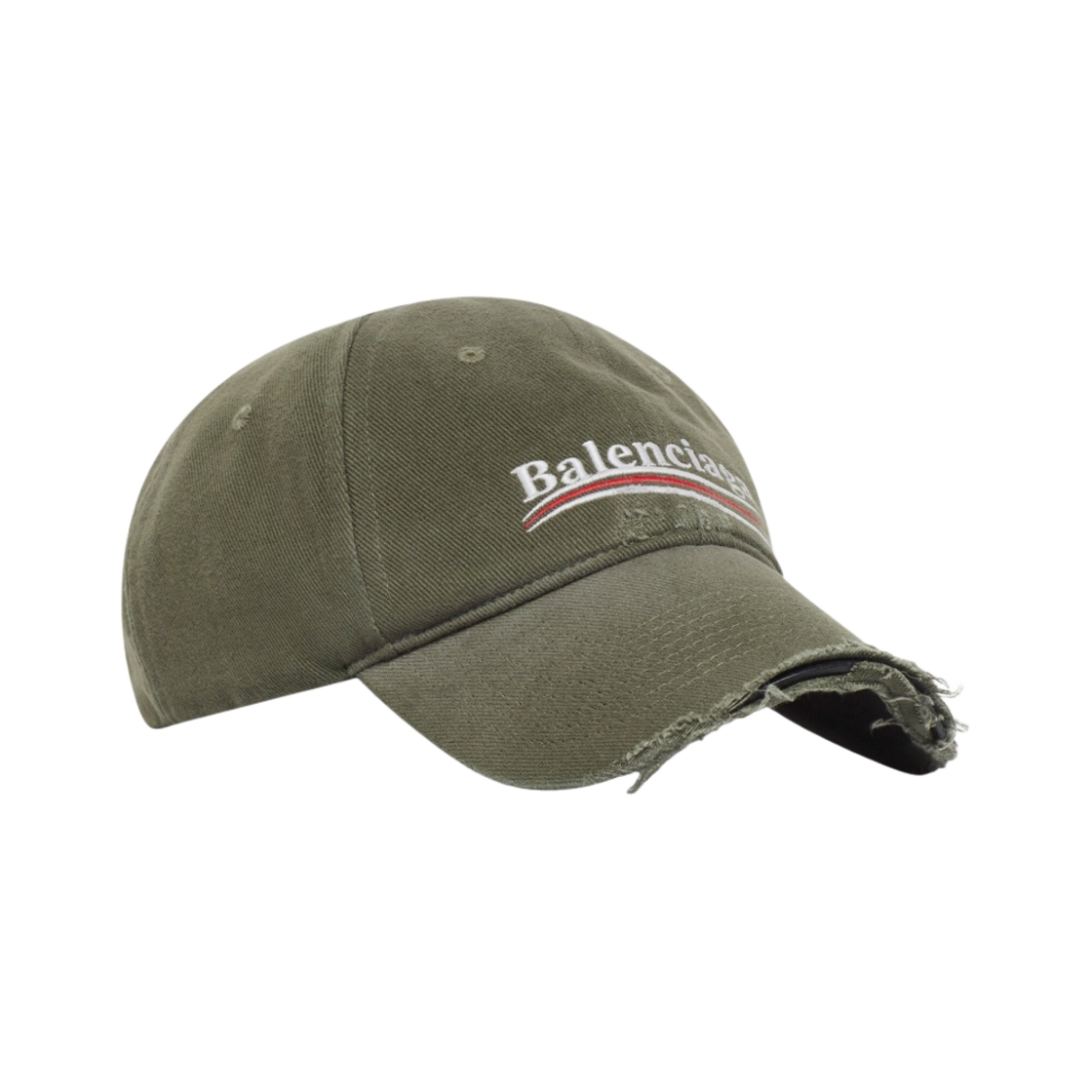 (W) 발렌시아가 폴리티컬 캠페인 디스트로이드 캡 카키((W) Balenciaga Political Campaign Destroyed Cap Khaki) - 2