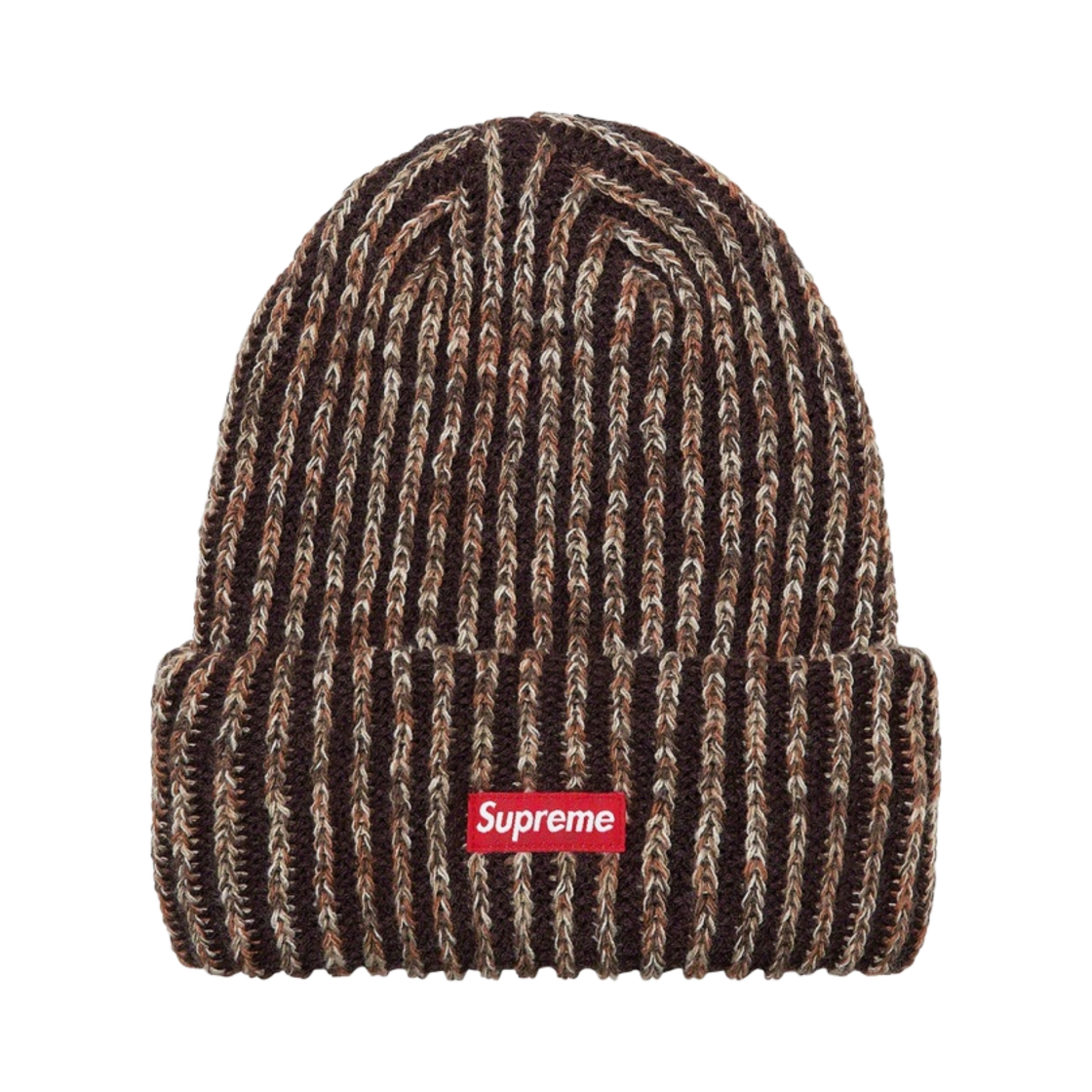 슈프림 레인보우 니트 루즈 게이지 비니 다크 브라운 - 21FW