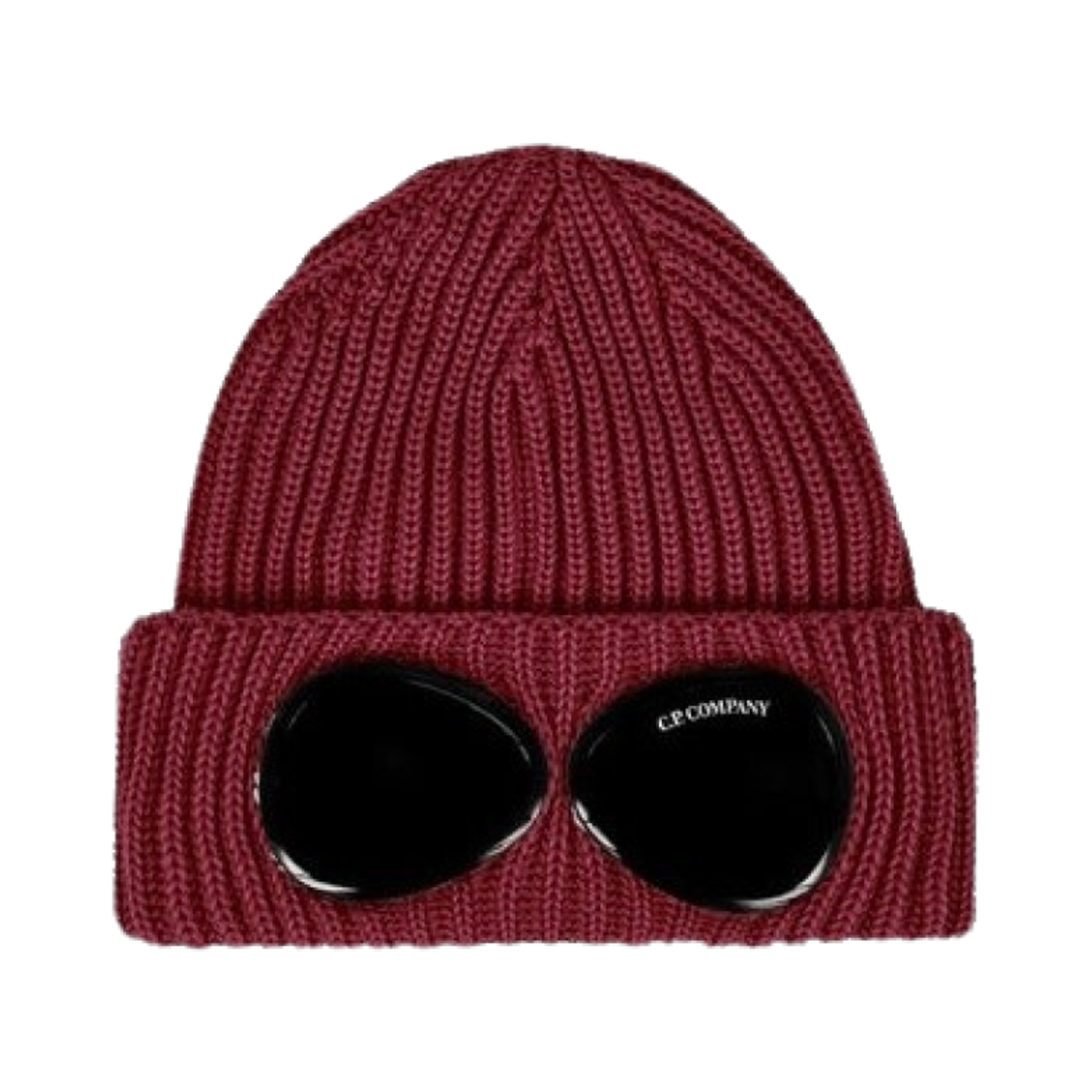 13CMAC122A005509A589 C.P. Company Extra Fine Merino Wool Goggle Beanie Port Royal Red - 22FW