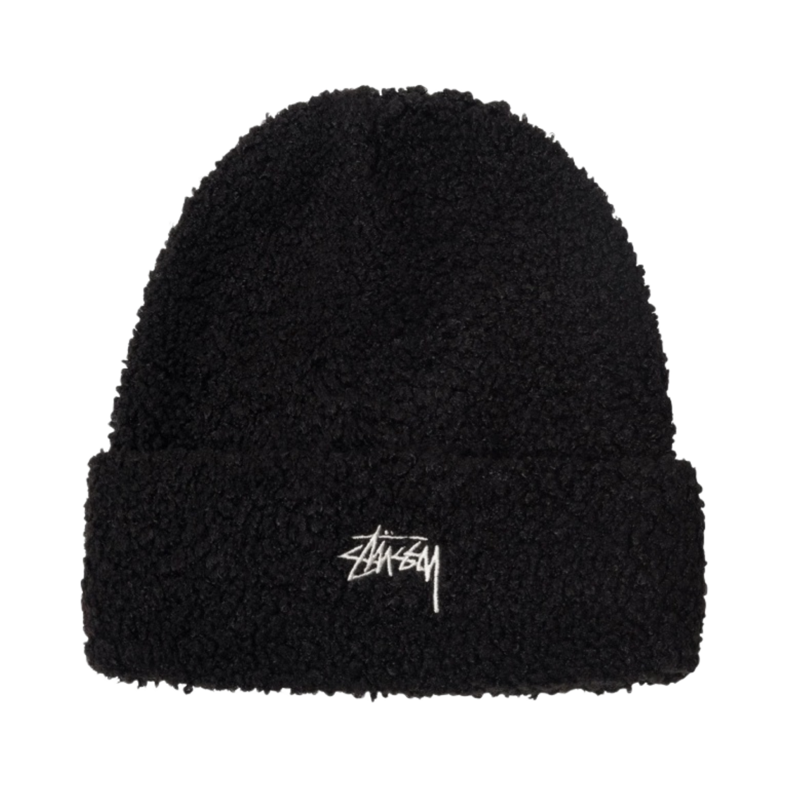 스투시 부클레 플리스 비니 블랙