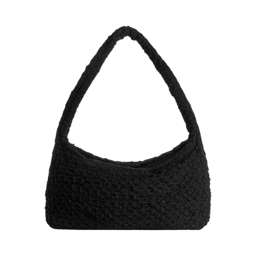 Arket Crinkled Shoulder Bag Black