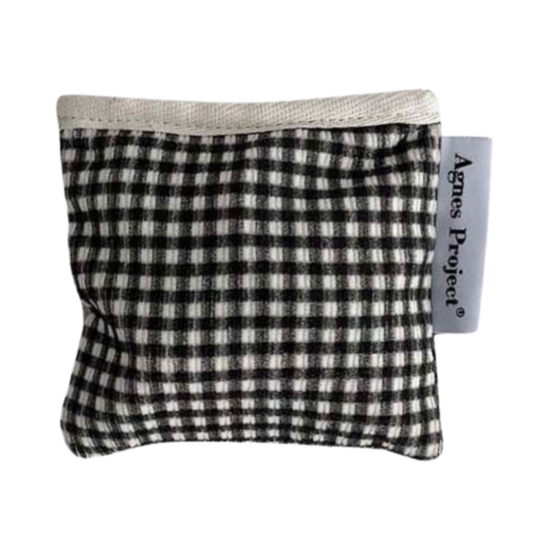 아그네스 프로젝트 스퀘어 체크 파우치 스몰 블랙(Agnes Project Square Check Pouch Small Black)