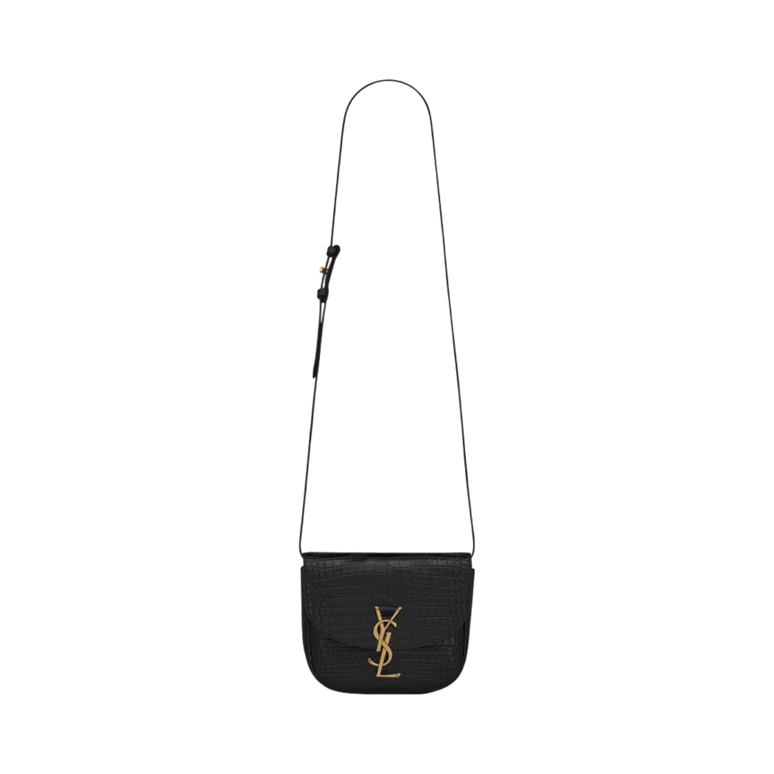 생로랑 샤이니 크로커다일 엠보스 레더 카이아 스몰 사첼백 블랙(Saint Laurent Kaia Small Satchel in Shiny Crocodile-Embossed Leather Black) - 1