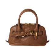 Miu Miu Aventure Mini Nappa Leather Bag Oak