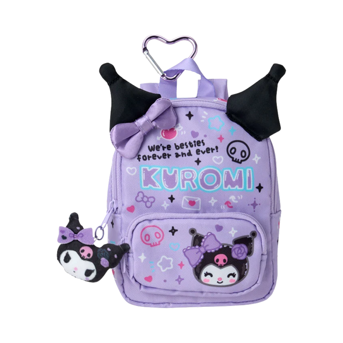 124982 Sanrio Kuromi Backpack Pouch Purple