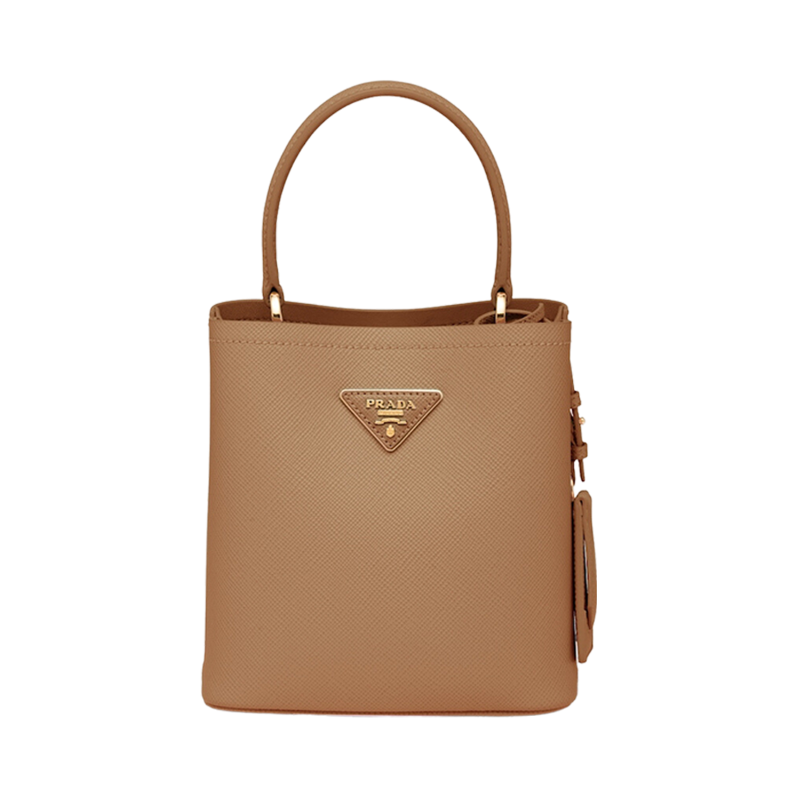 프라다 스몰 사피아노 레더 프라다 파니에 백 카라멜(Prada Small Saffiano Leather Prada Panier Bag Caramel) - 1