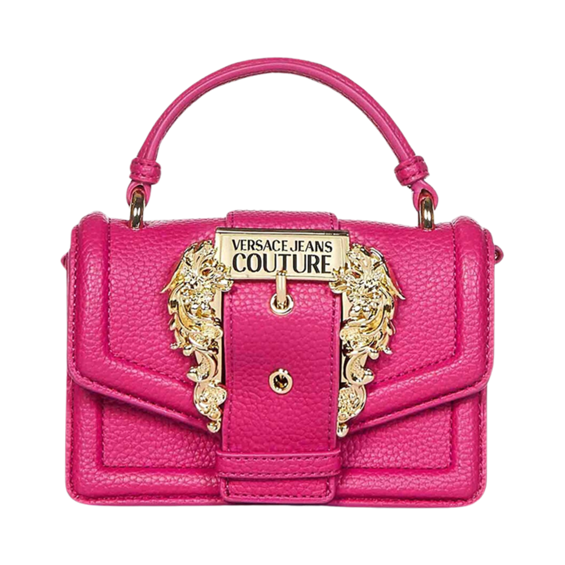 75VA4BF6-ZS413-455 Versace Jeans Couture Logo Woven Tote Bag Pink