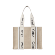 Chloe Woody Medium Tote Bag White
