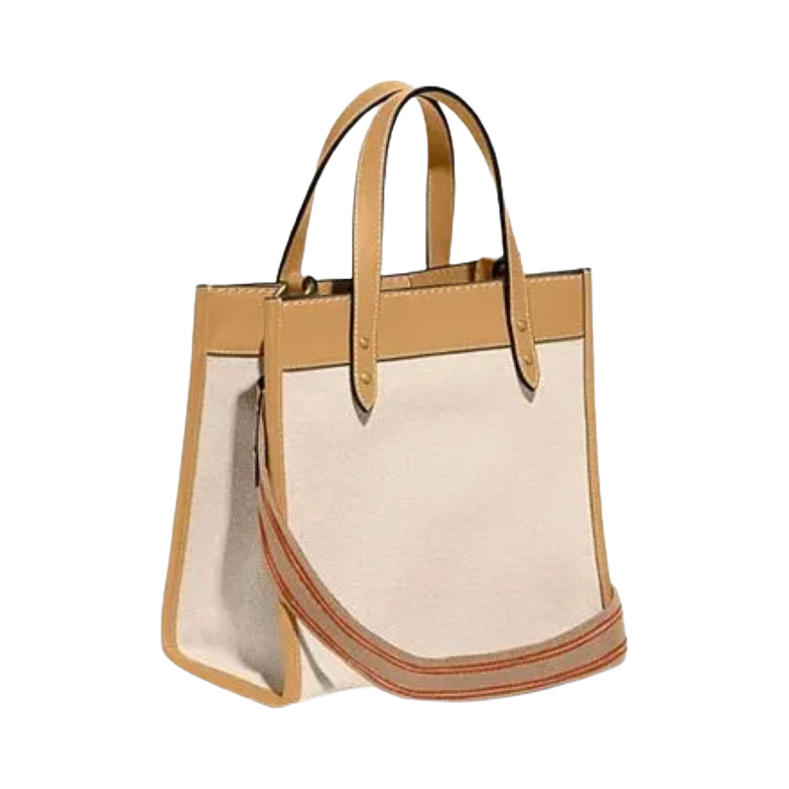 코치 필드 토트백 22 내츄럴 캔버스 탄(Coach Field Tote Bag 22 Natural Canvas Tan) - 2