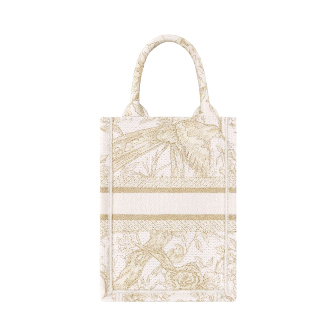 디올 미니 북 토트 휴대폰 백 골드 디올 쟈뎅 디히비어 자수(Dior Mini Book Tote Phone Bag Gold Dior Jardin D'Hiver Embroidery) - 3