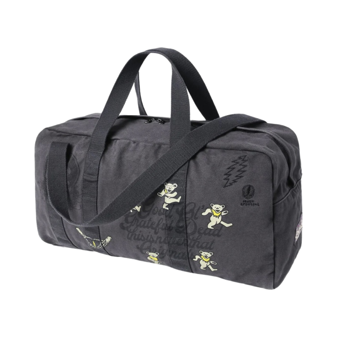 GD231WBATB01CHA Thisisneverthat x Grateful Dead Iconography Duffle Bag Charcoal