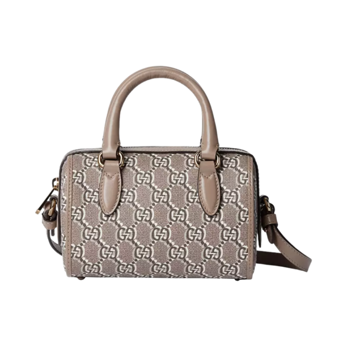 795054-FADM0-9551 Gucci Super Mini Bag in GG Shadow Taupe Canvas