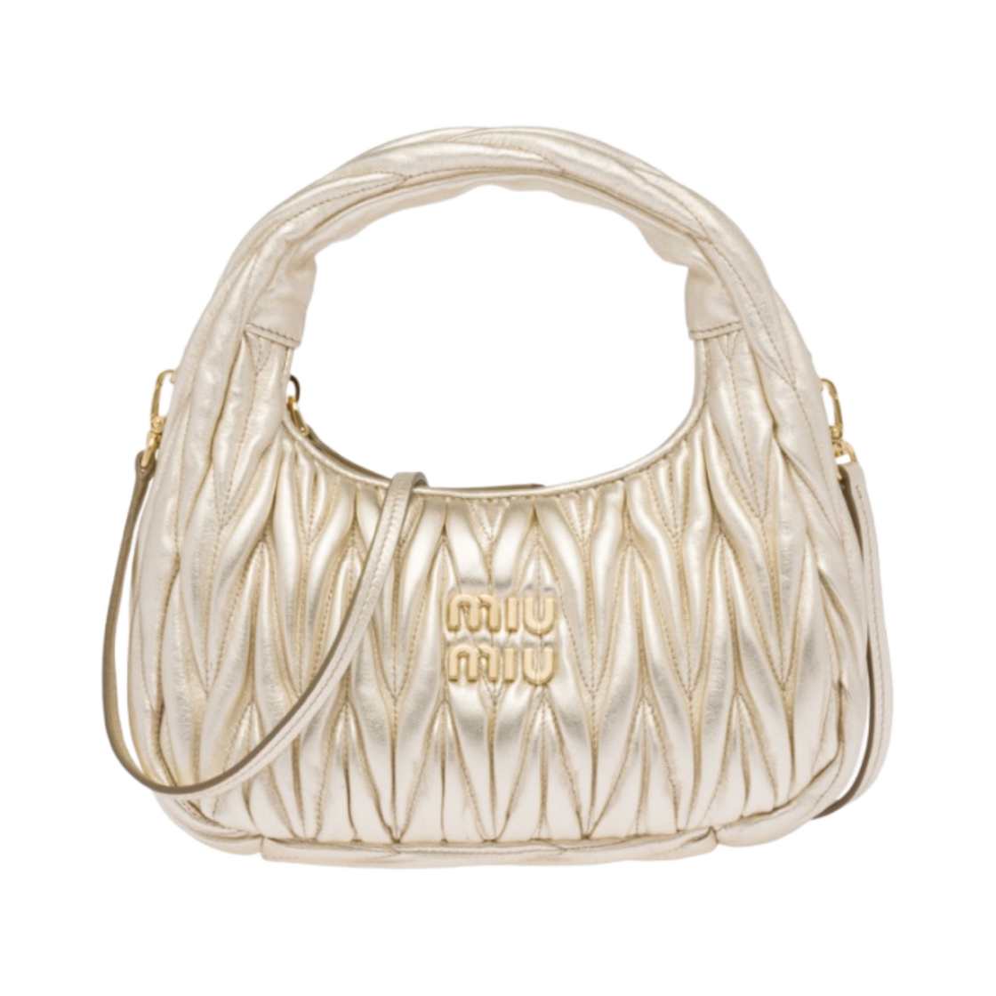 미우 미우 완더 마테라쎄 나파 레더 미니 호보백 파이라이트