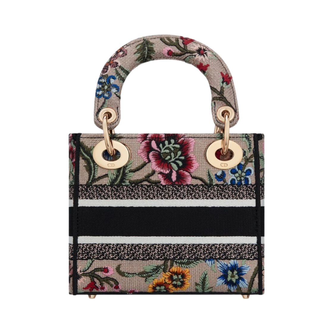 디올 레이디 디 라이트 미니백 핑크 멀티컬러 디올 쁘띠 플레르 자수(Dior Lady D-Lite Mini Bag Pink Multicolor Dior Petites Fleurs Embroidery) - 3