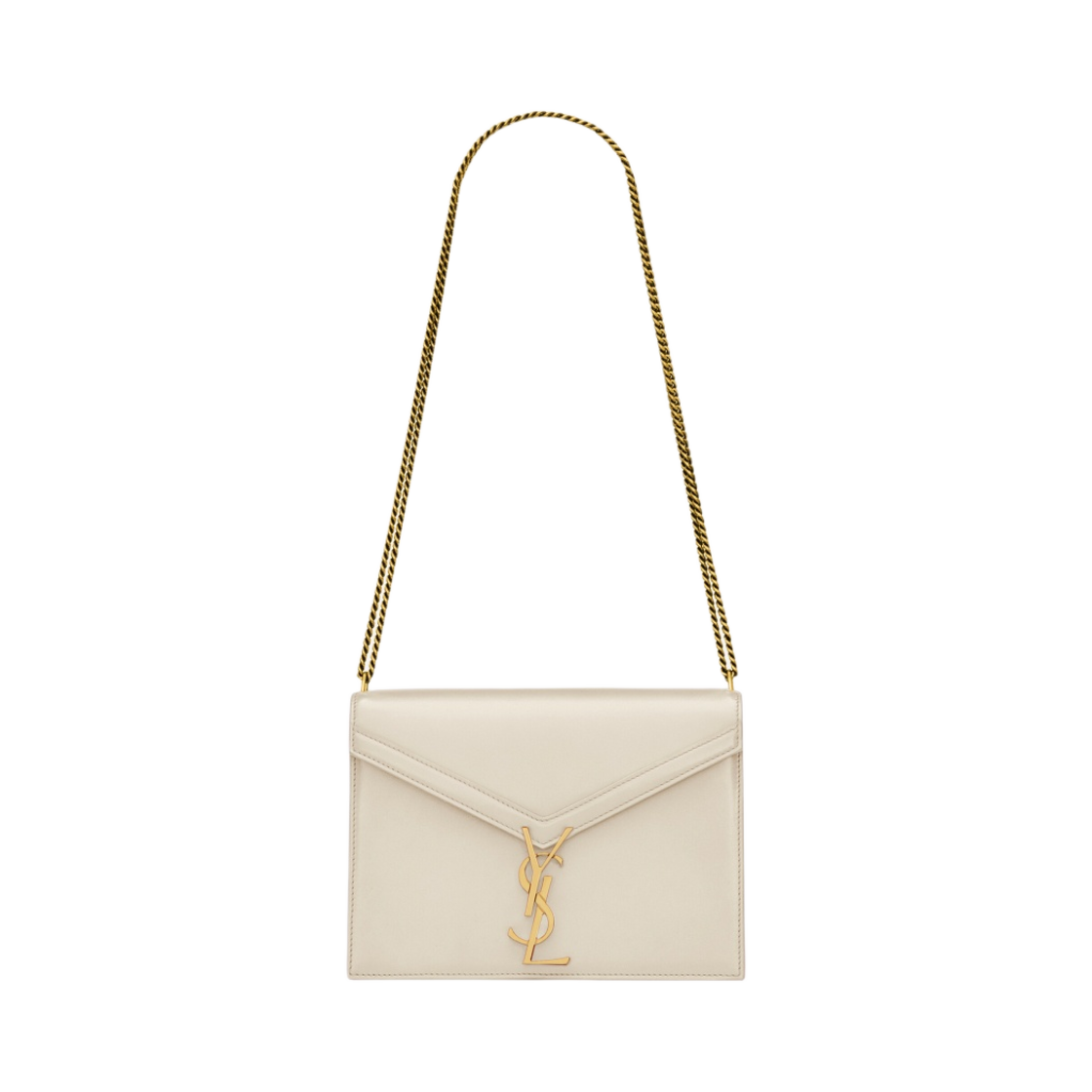 생로랑 카산드라 미디움 체인 백 스무스 레더 블랑 빈티지(Saint Laurent Cassandra Medium Chain Bag in Smooth Leather Blanc Vintage) - 1