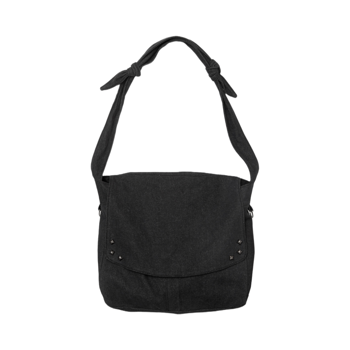 해칭룸 x 드래곤 길들이기 스터드 노트 백 데님 블랙(Hatchingroom x How To Train Your Dragon Stud Knot Bag Denim Black)