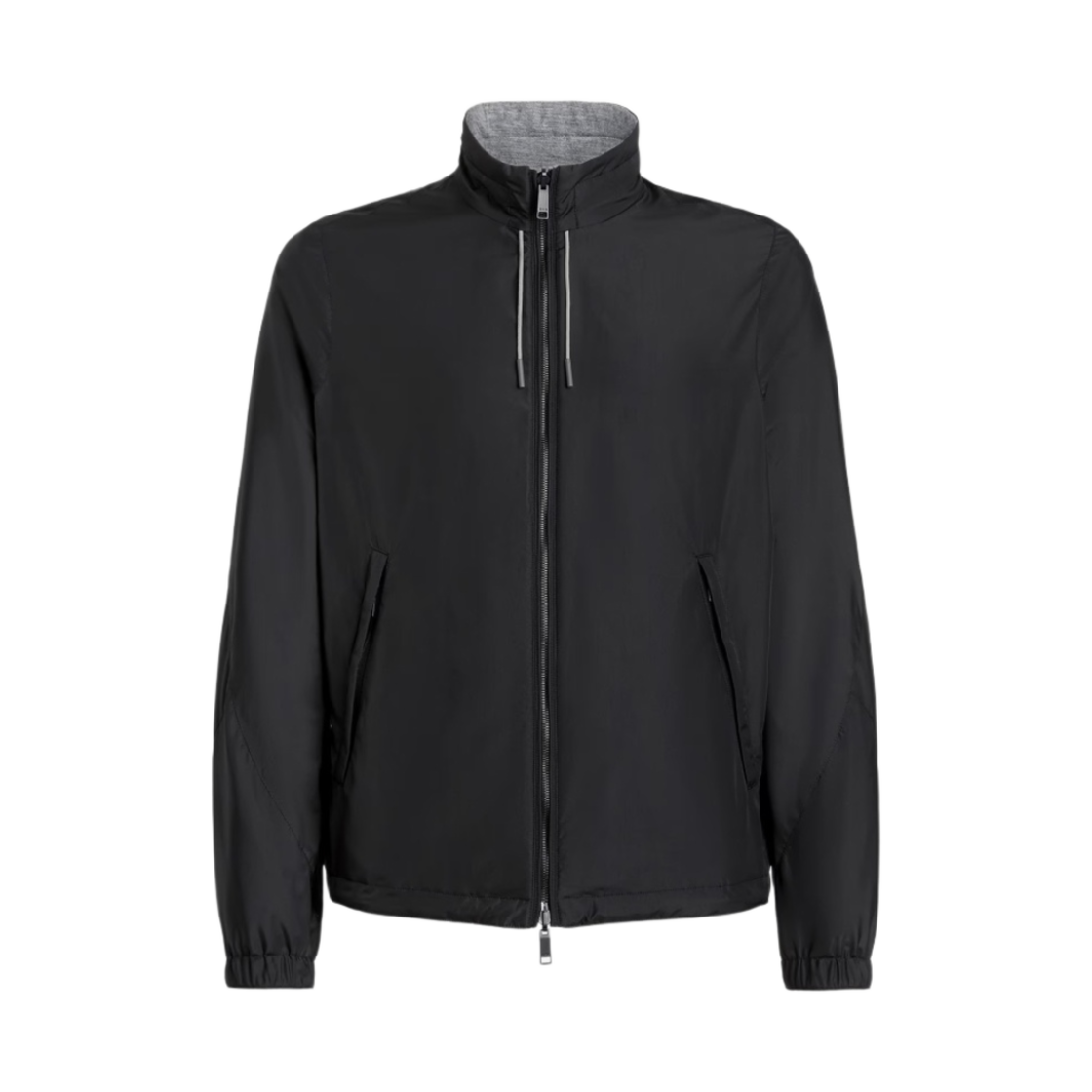 E7T33-7124B-001 Zegna Technical Fabric Reversible Brezza Blouson Black Grey
