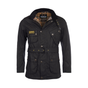 Barbour Slim International Wax Jacket Black
