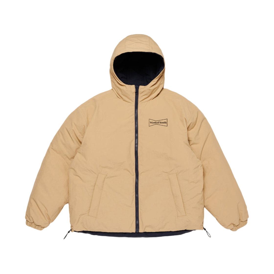 베르디 웨이스티드 유스 리버시블 패디드 후드 자켓 베이지(Verdy Wasted Youth Reversible Padded Hood Jacket Beige)
