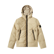 Stone Island 40123 Garment Dyed Crinkle Reps Down Jacket Ecru - 21FW