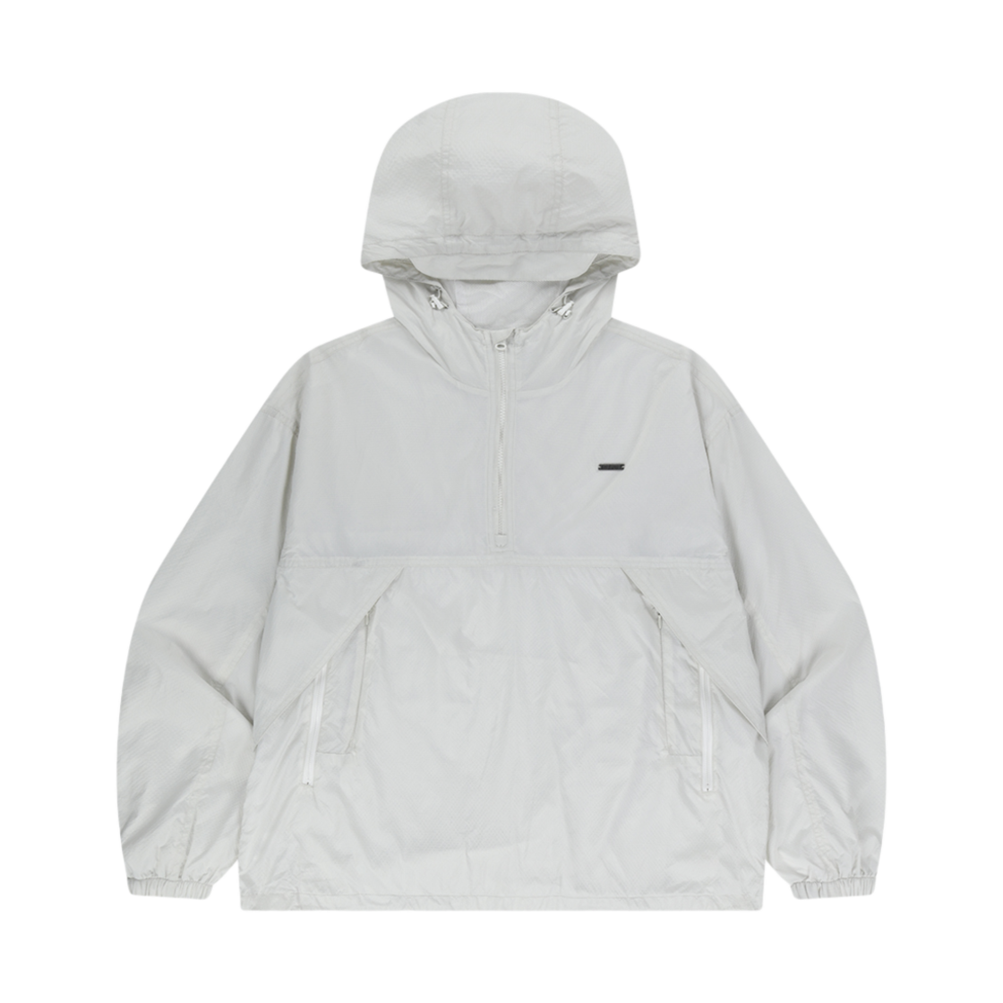 에이치덱스 스테레오 립 나일론 하프 집업 스모크 화이트