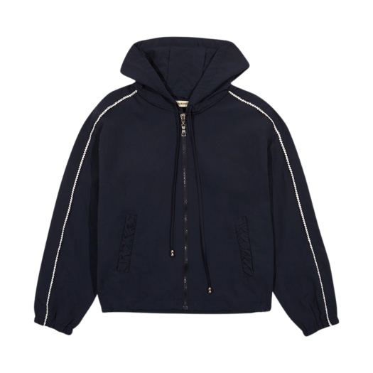 MF2413JP001MDVFR Margarin Fingers Lace Hoodie Anorak Dark Navy