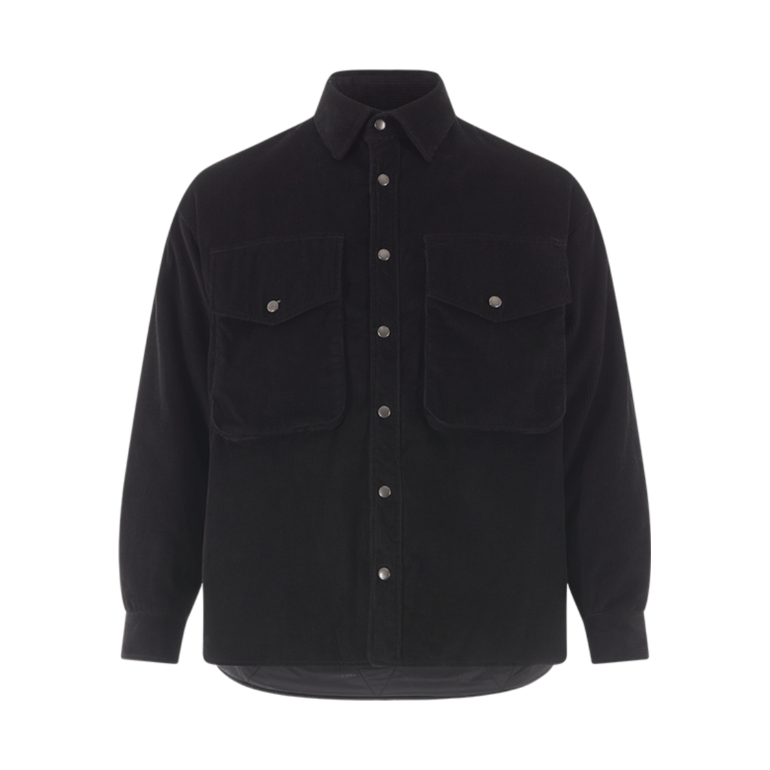 오프그리드 오버 포켓 코듀로이 셔켓 블랙(OFFGRID Over Pocket Corduroy Shacket Dark Black)