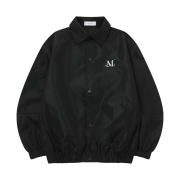 MUCENT Signature Main Symbol Coach Jacket Black (White Logo)