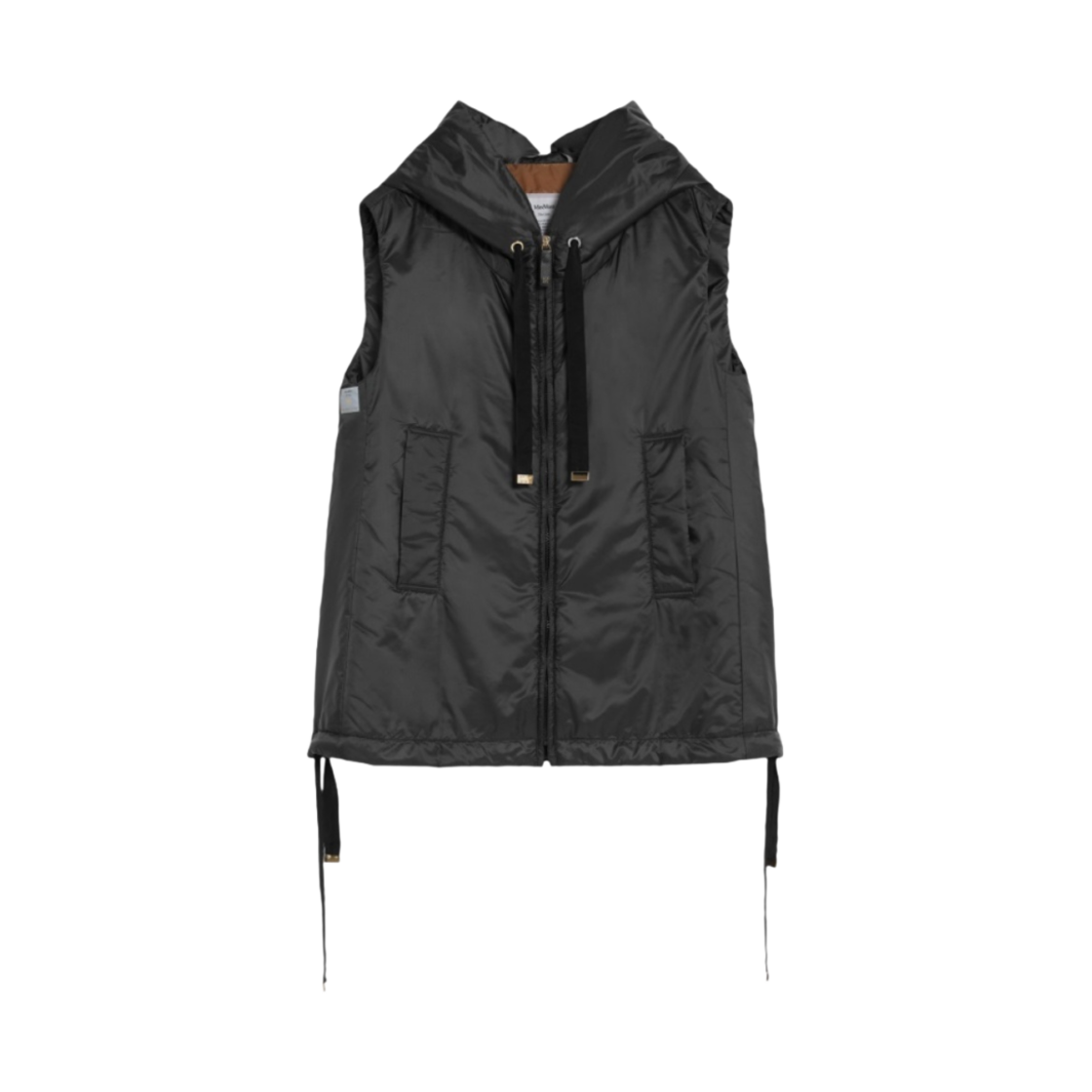 (W) 막스마라 더 큐브 그린고 발수 소재 테크니컬 캔버스 질레 블랙((W) Max Mara The Cube Greengo Water-Resistant Technical Canvas Gilet Black) - 1