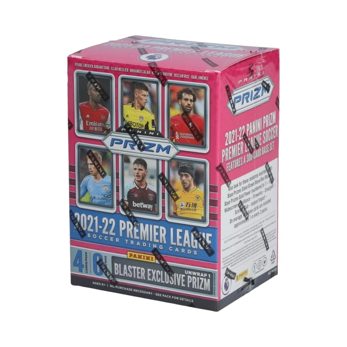 파니니 프리즘 2020/21 프리미어 리그 축구 블래스터 박스 (6팩)(Panini Prizm 2021/22 Premier League Soccer Blaster Box (Pack of 6))